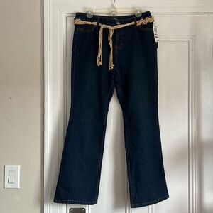 Y2K Style & Co NWT Denim Jeans with Braided Belt